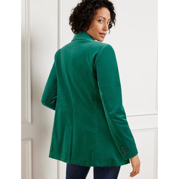 Talbots Velveteen Velvet Open Blazer Holiday Christmas Size 18 - Picture 2 of 14